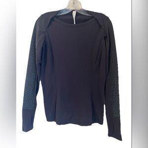 Lululemon Kanto Catch Me Long Sleeve Top Women’s 8 *Reflective Black Athleisure